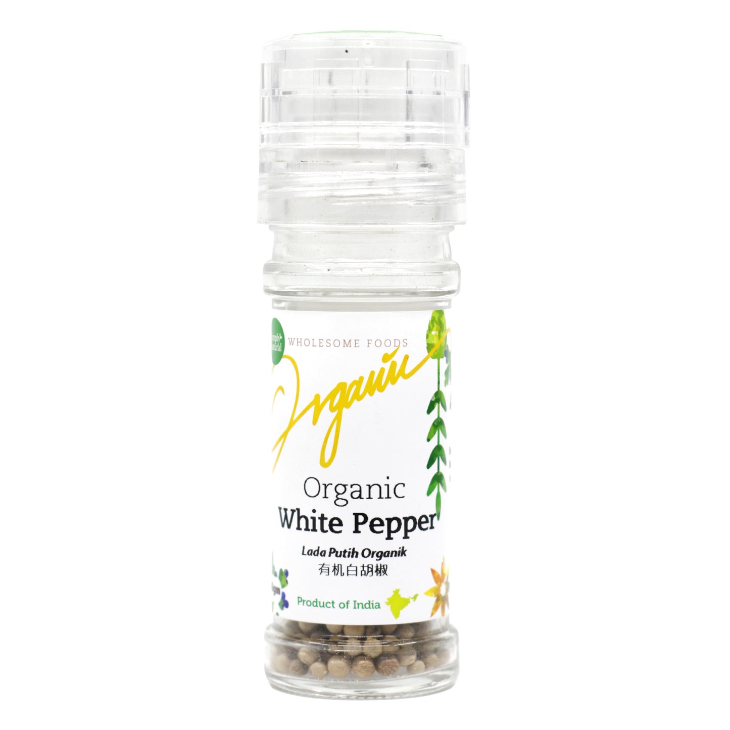 Organic White Pepper IND BTL 50g