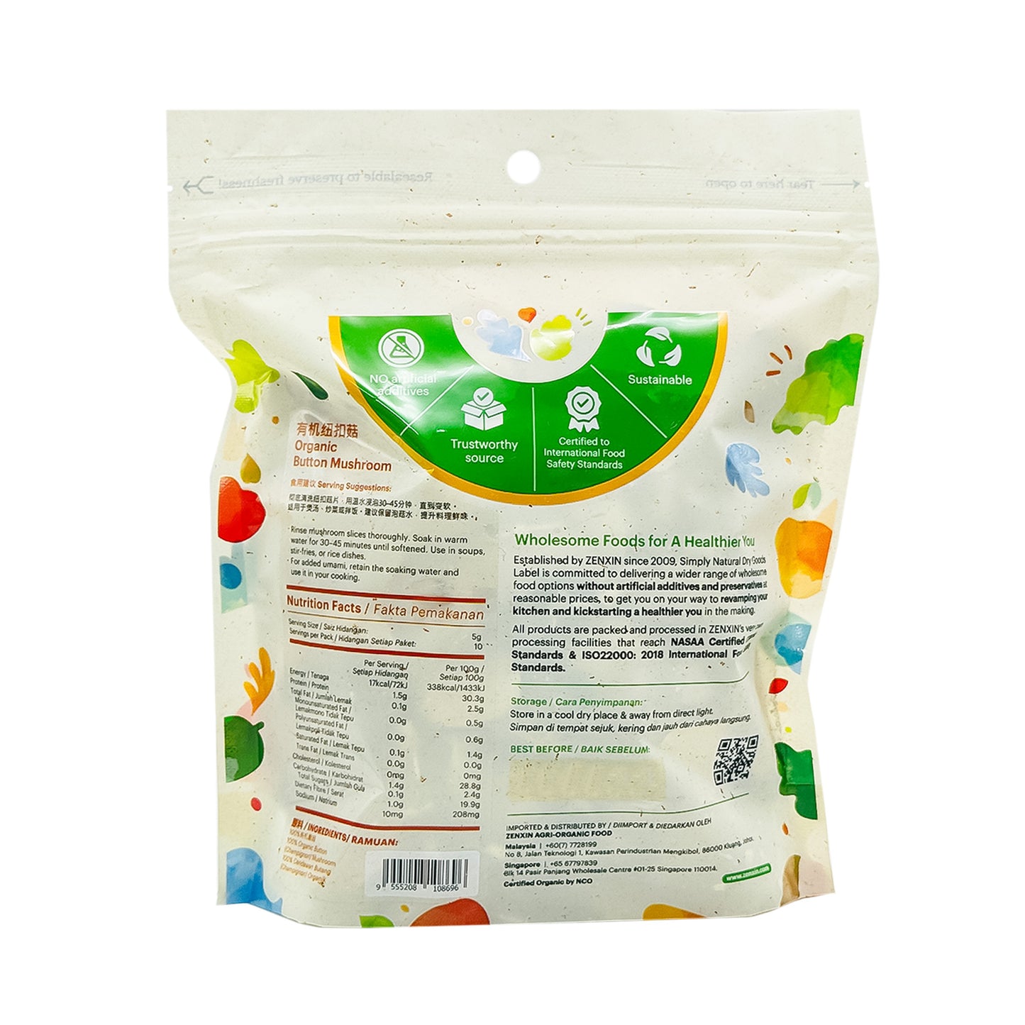 Organic Button Mushroom 50g
