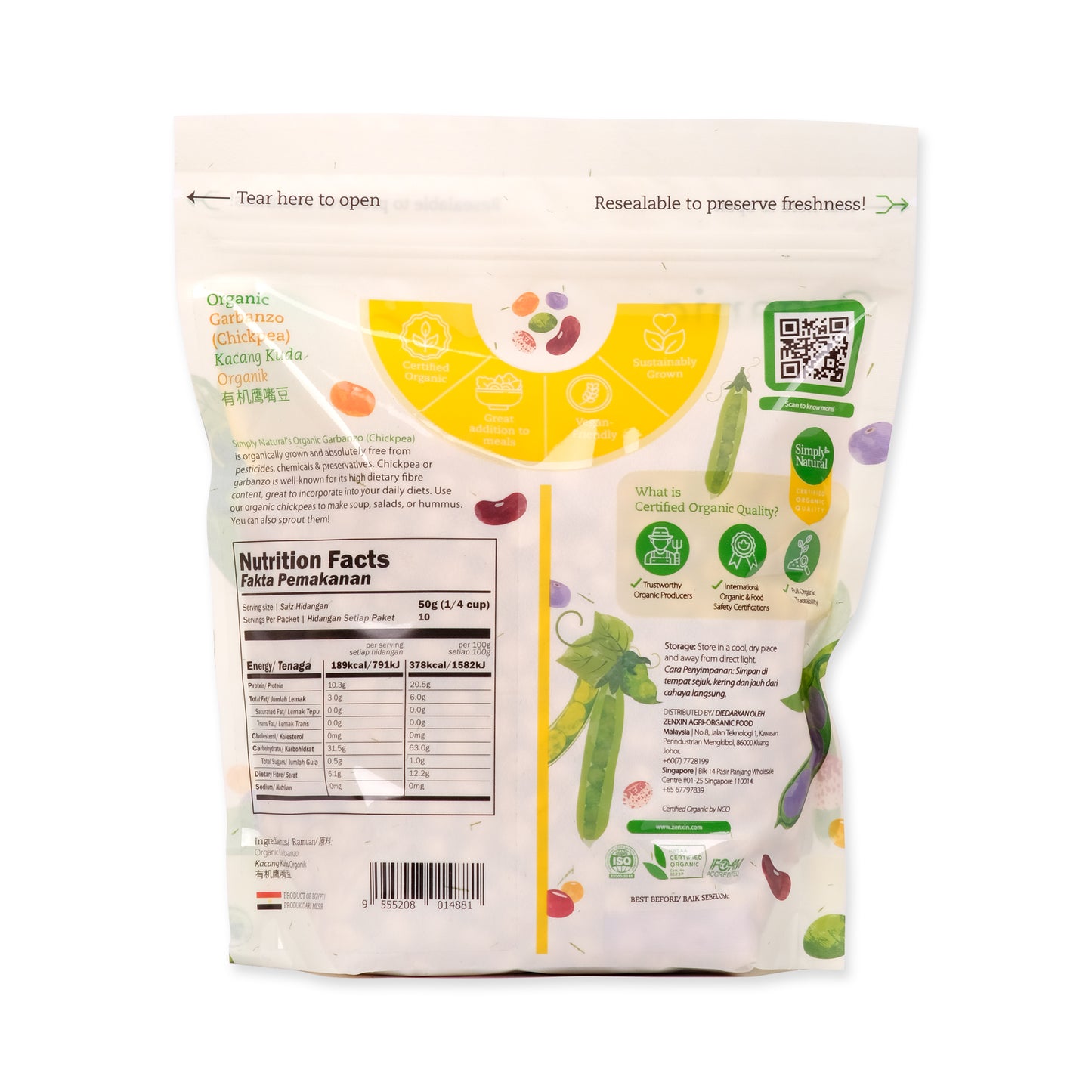 Organic Garbanzo 500g