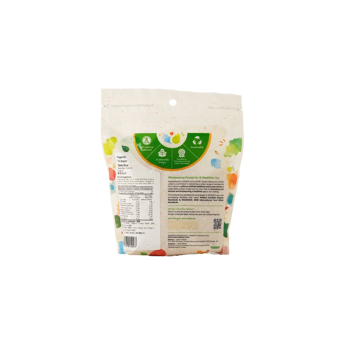 Organic Tri-Grain Baby Rice 500g