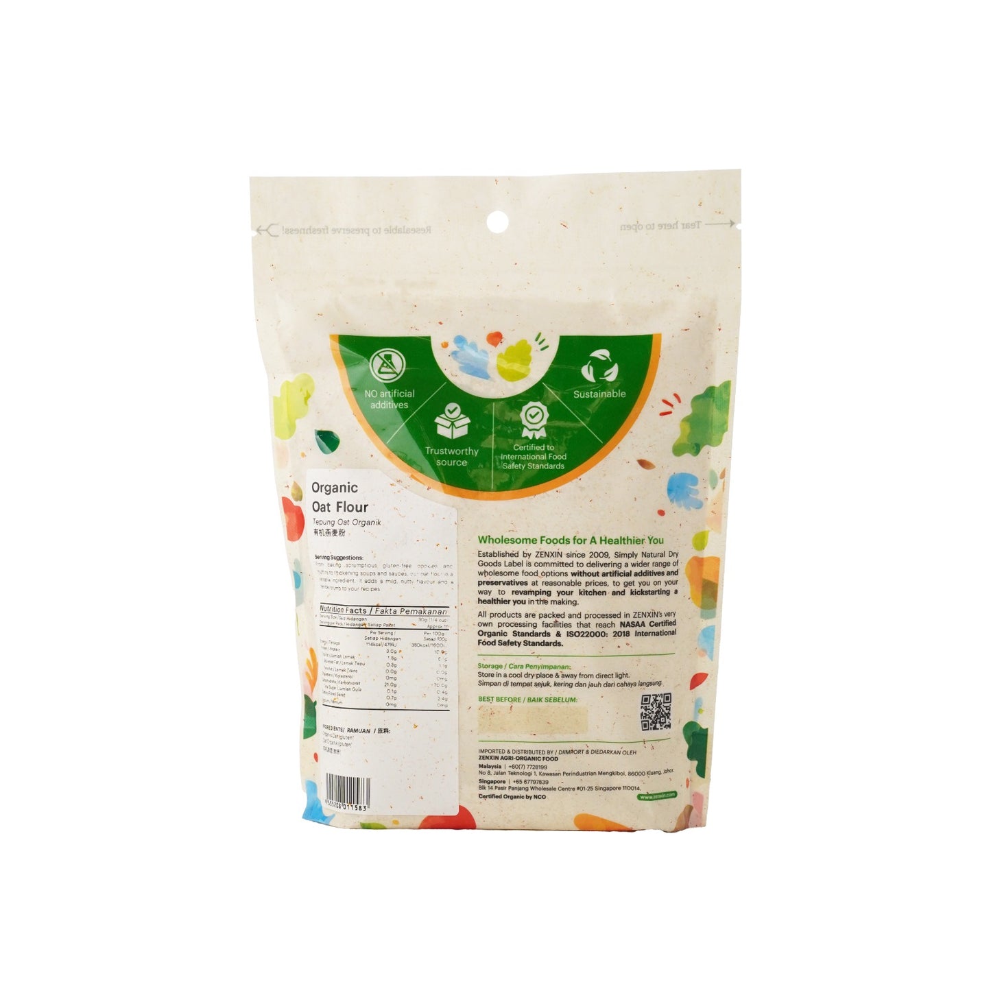 Organic Oat Flour 500g