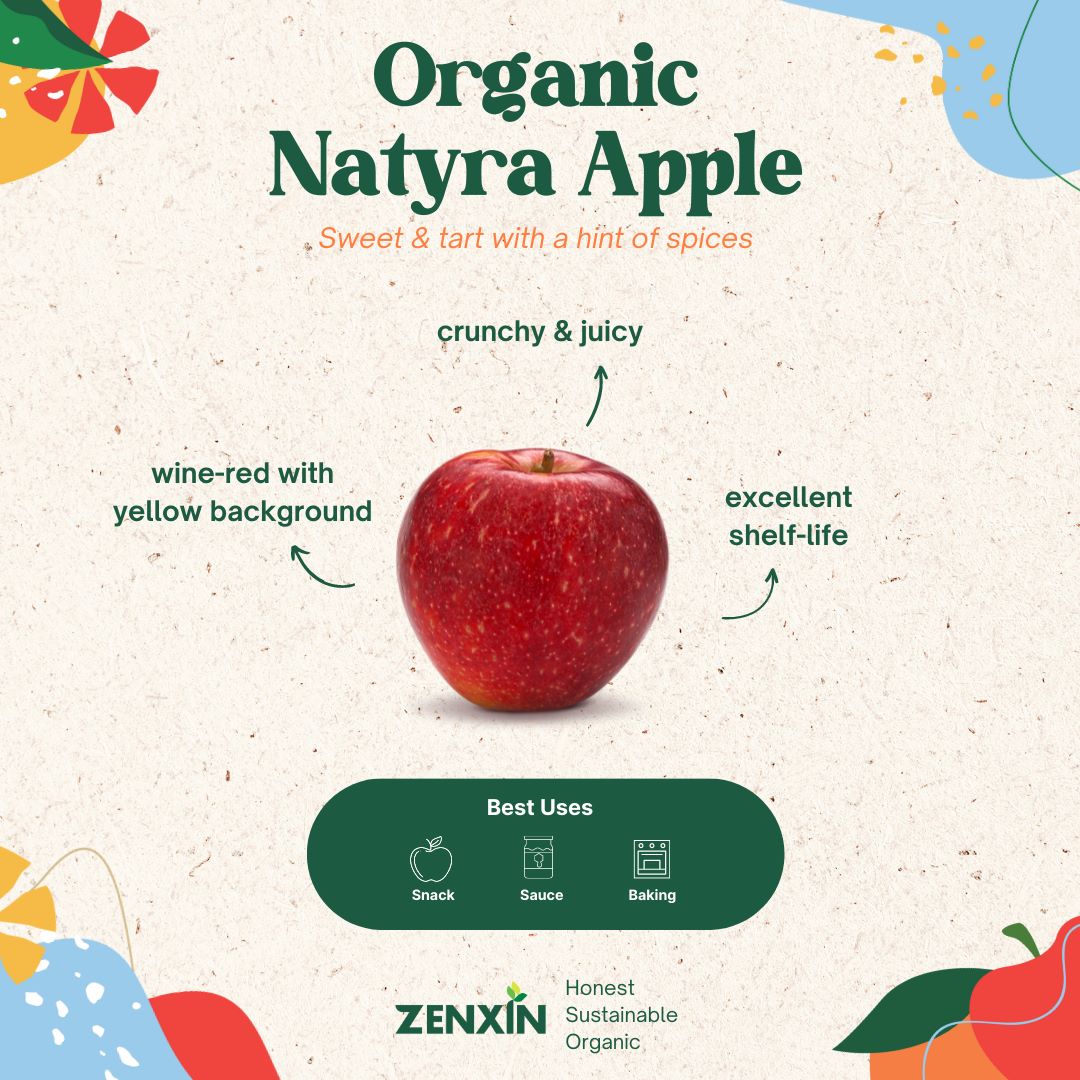 Organic Natrya Apples 4pcs