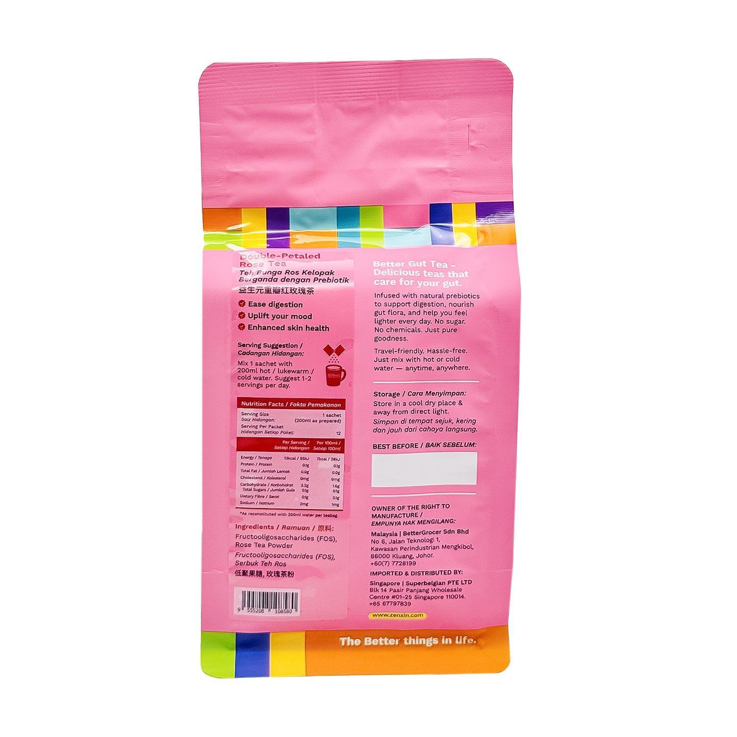 BG Better Gut Tea Double Petaled Rose 40.8g