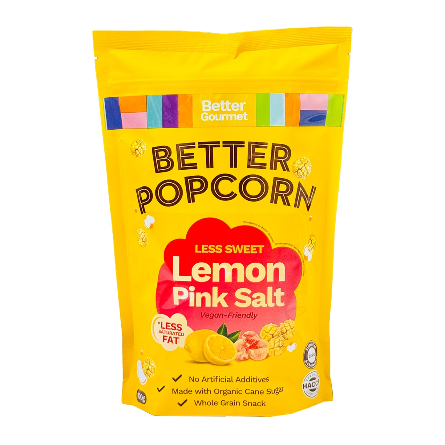 BG Better Less Sweet Lemon Pink Salt Popcorn 100g