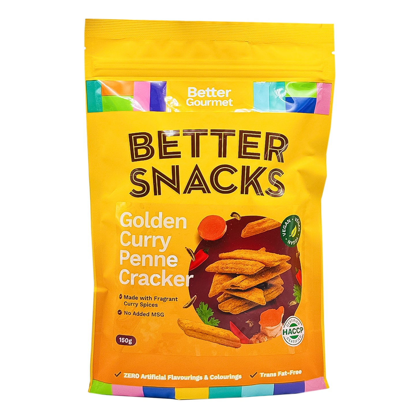 BG Golden Curry Penne Cracker 150g