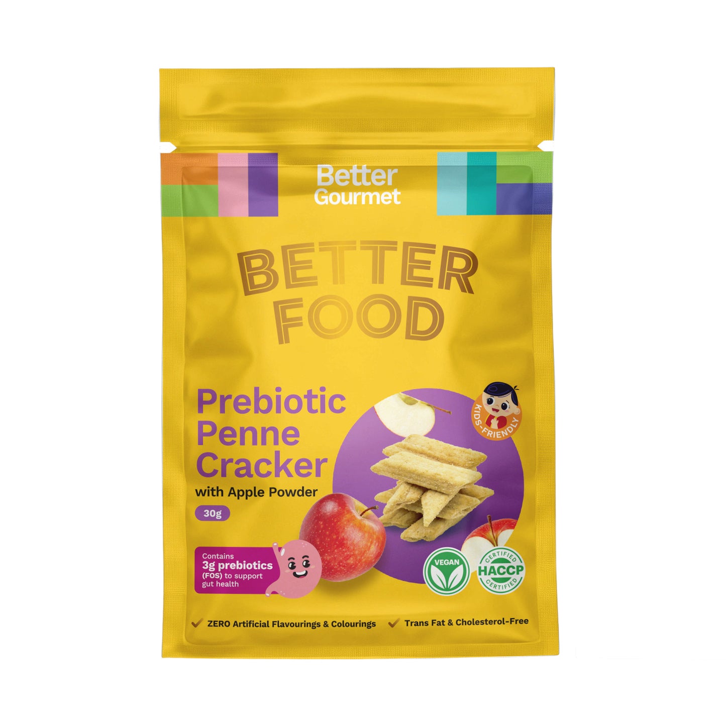 Prebiotics Penne Cracker w Apple Powder 30g