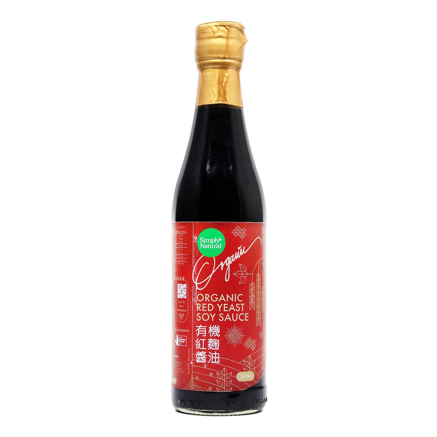Organic Red Yeast Soy Sauce 340ml