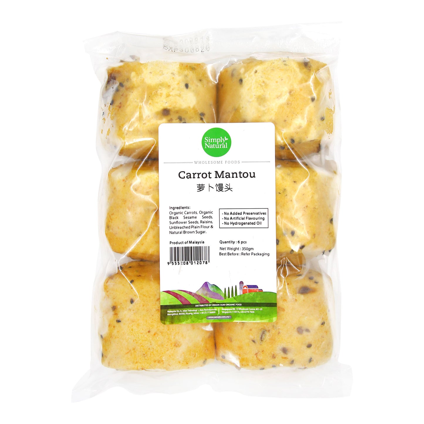 Carrot Mantou 350g