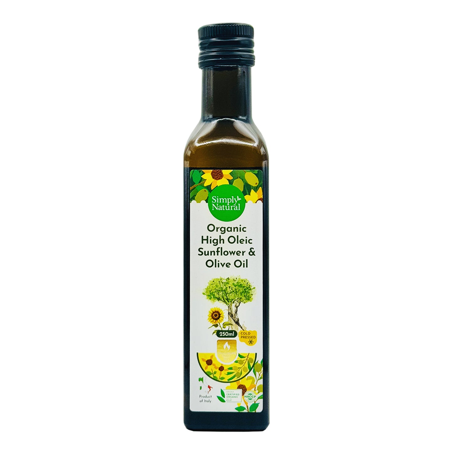 Cold Press Organic High Oleic Sunflower Olive Oil 250ml