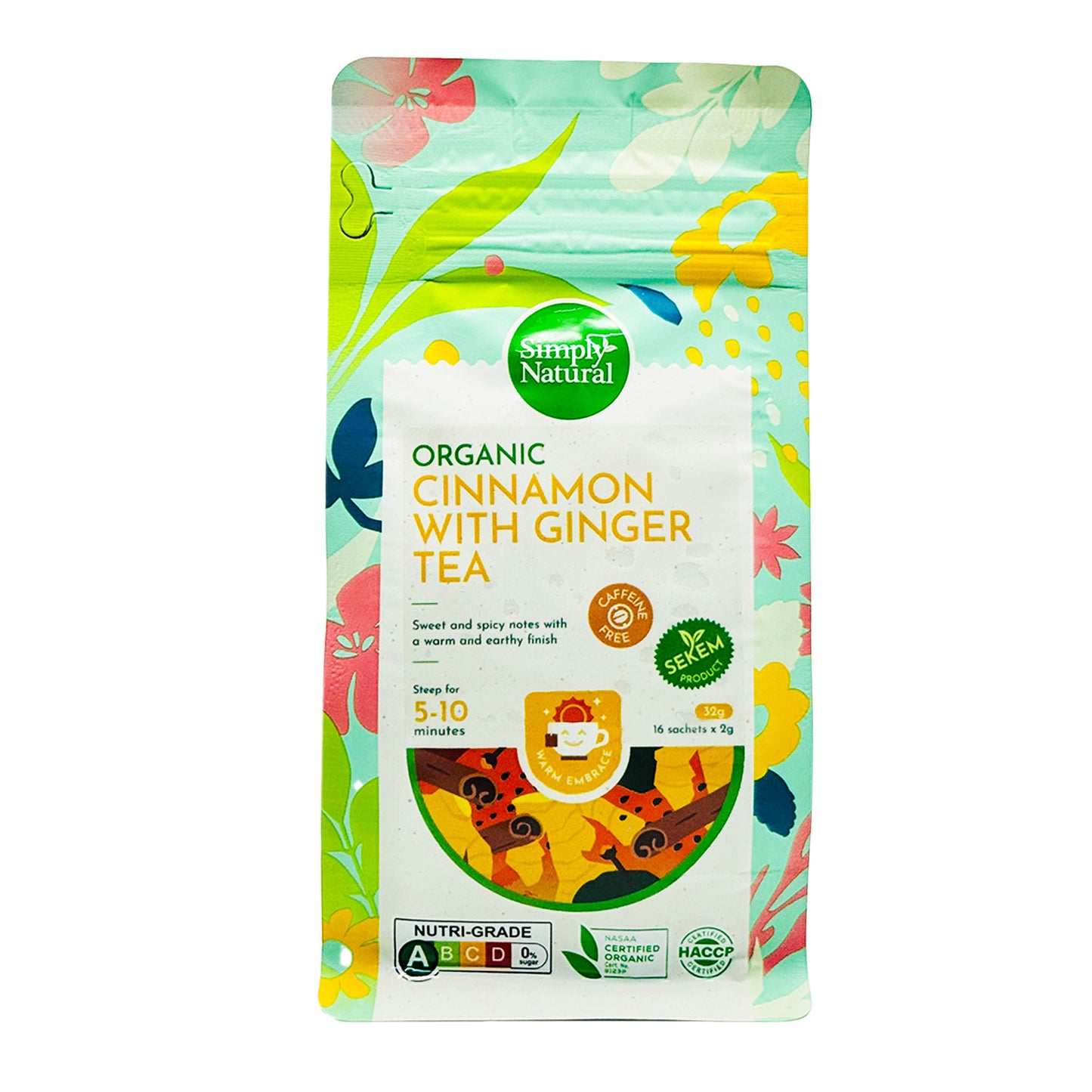 Organic Cinnamon With Ginger Tea 2gx16s