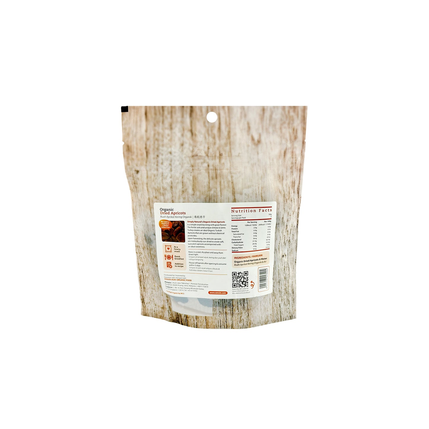 Organic Dried Turkish Apricots 150g