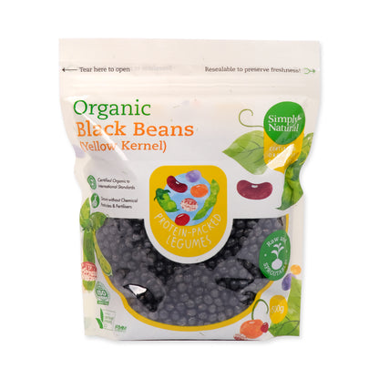 Organic Black Bean Yellow Kernel 500g