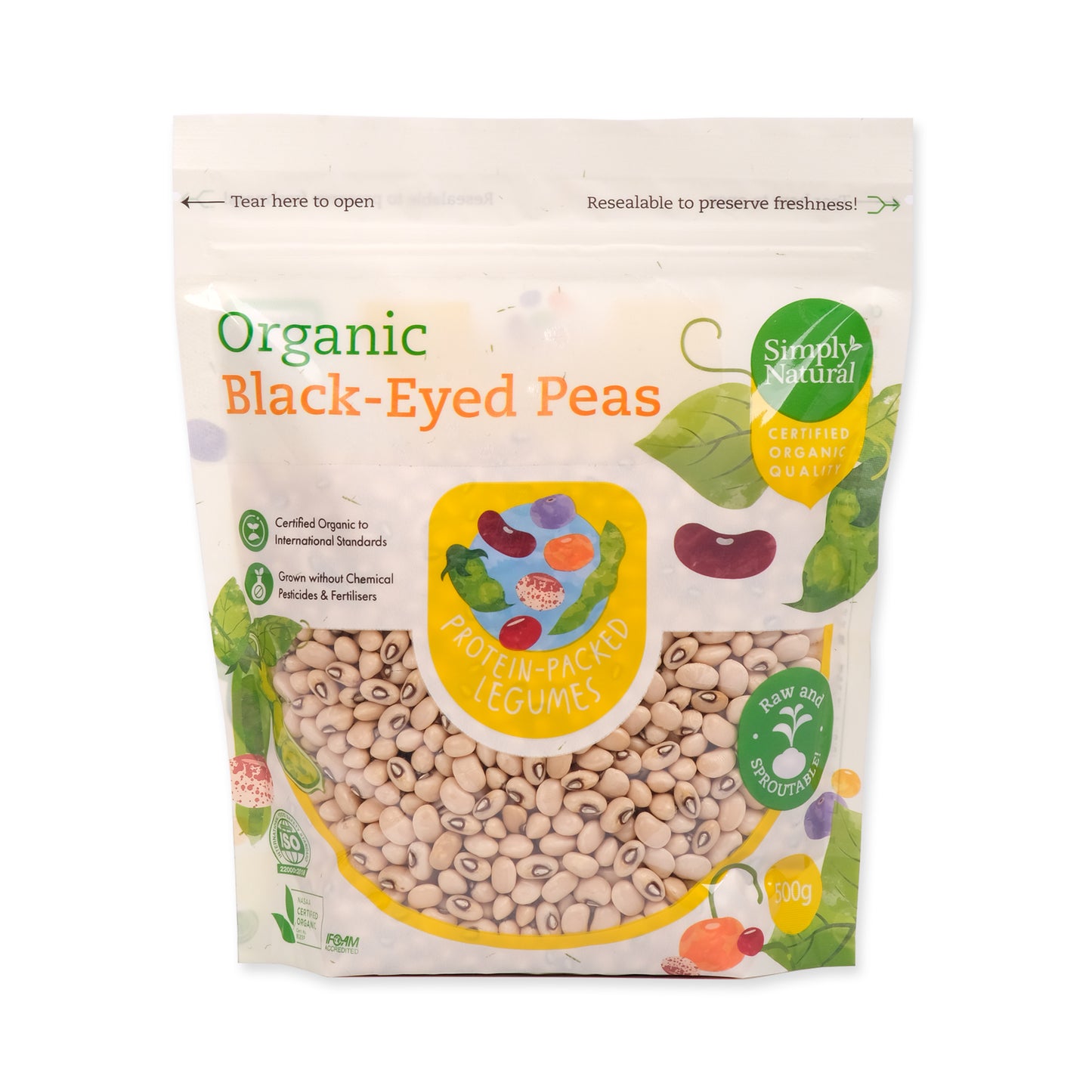 Organic Black Eye Peas 500g