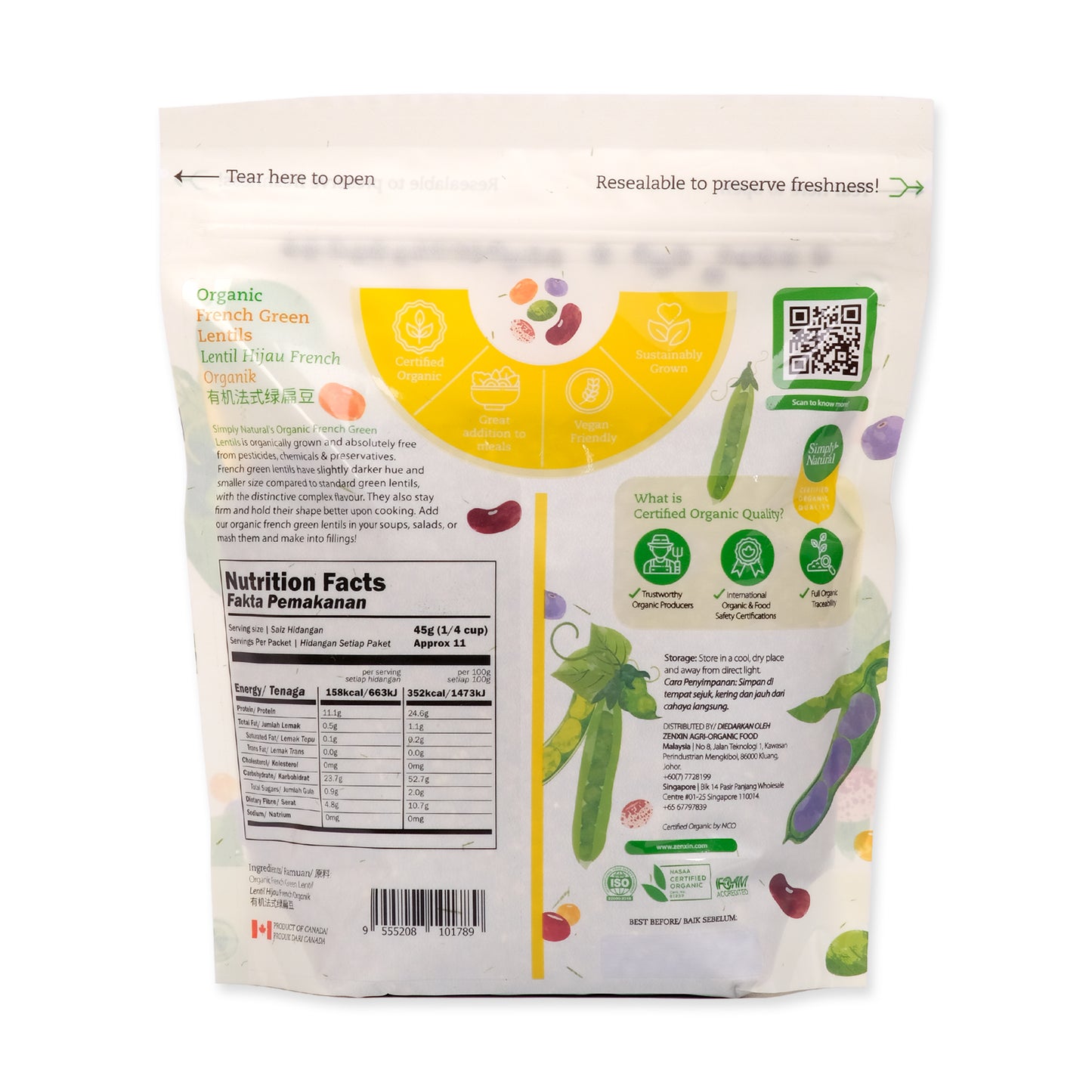 SN Org French Green Lentil 500g