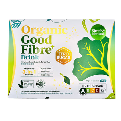 Organic Good Fibre Drink Plus+ Zero Sugar 210g
