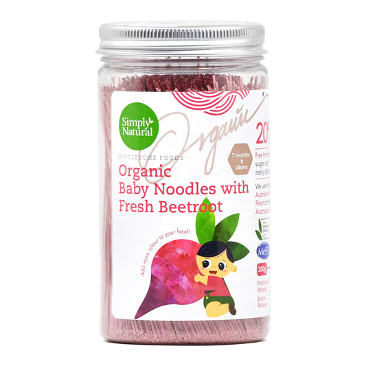 Organic Handmade Beetroot Baby Thin Noodle BTL 200g