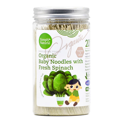 Organic Handmade Spinach Baby Thin Noodle BTL 200g