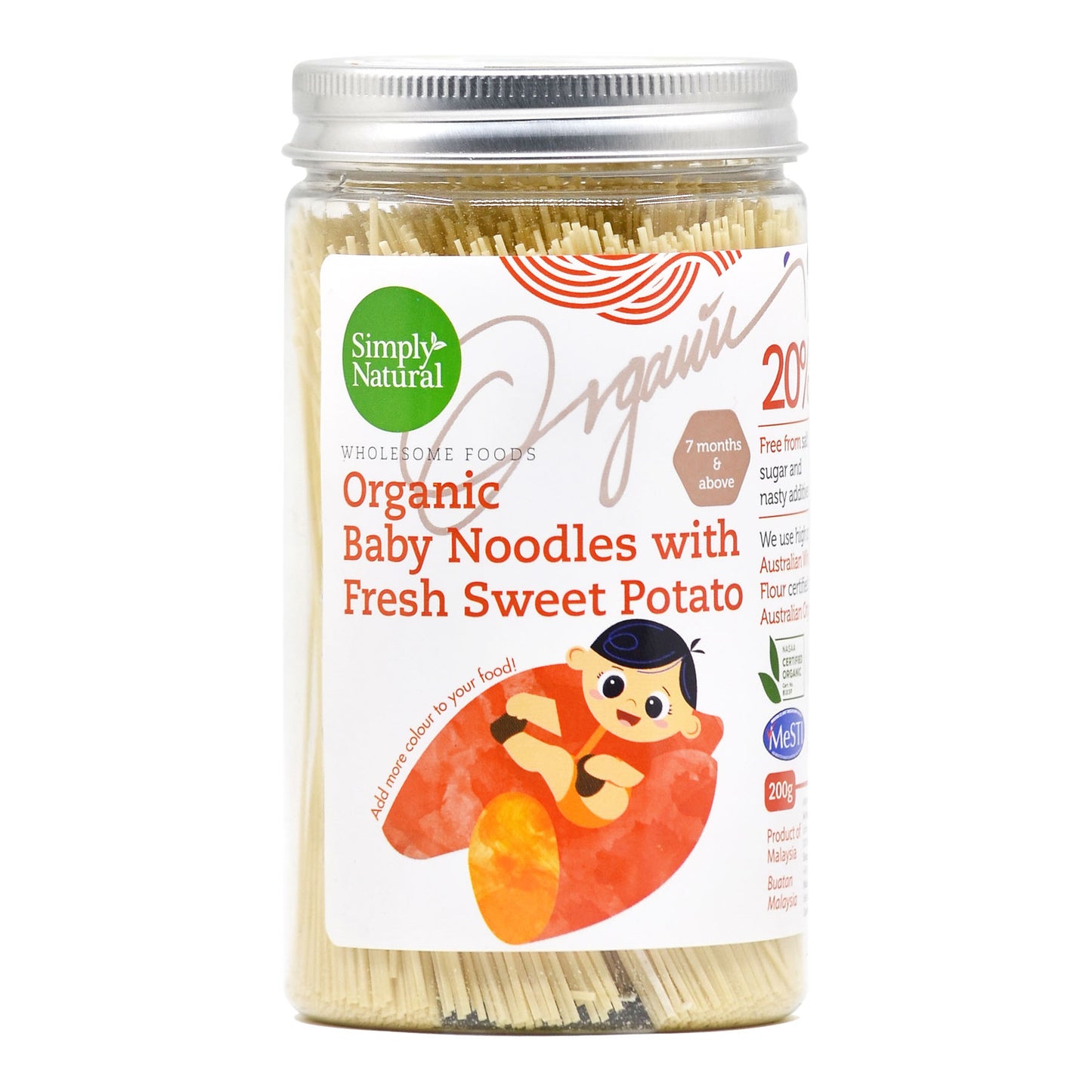 Organic Handmade Sweet Potato Baby Thin Noodle 200g