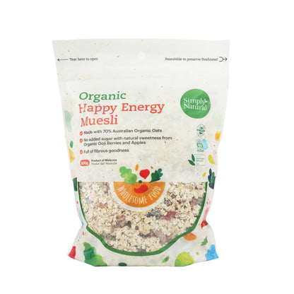 Organic Happy Energy Muesli Oats 500g
