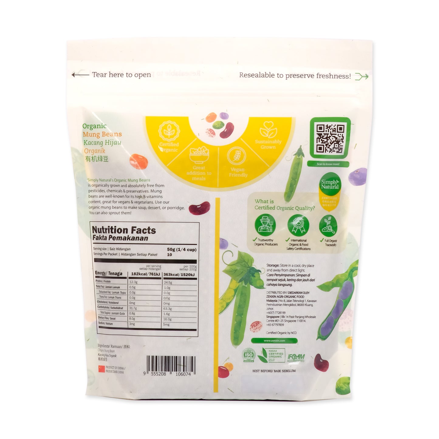 Organic Mung Bean 500g