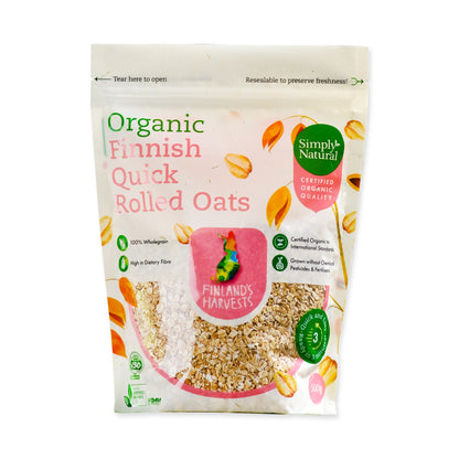 Organic Quick Rolled Oats Finland 500g