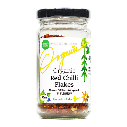 Organic Red Chilli Flakes 60g