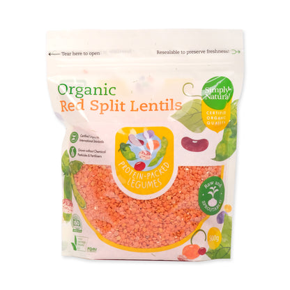 Organic Red Split Lentil 500g