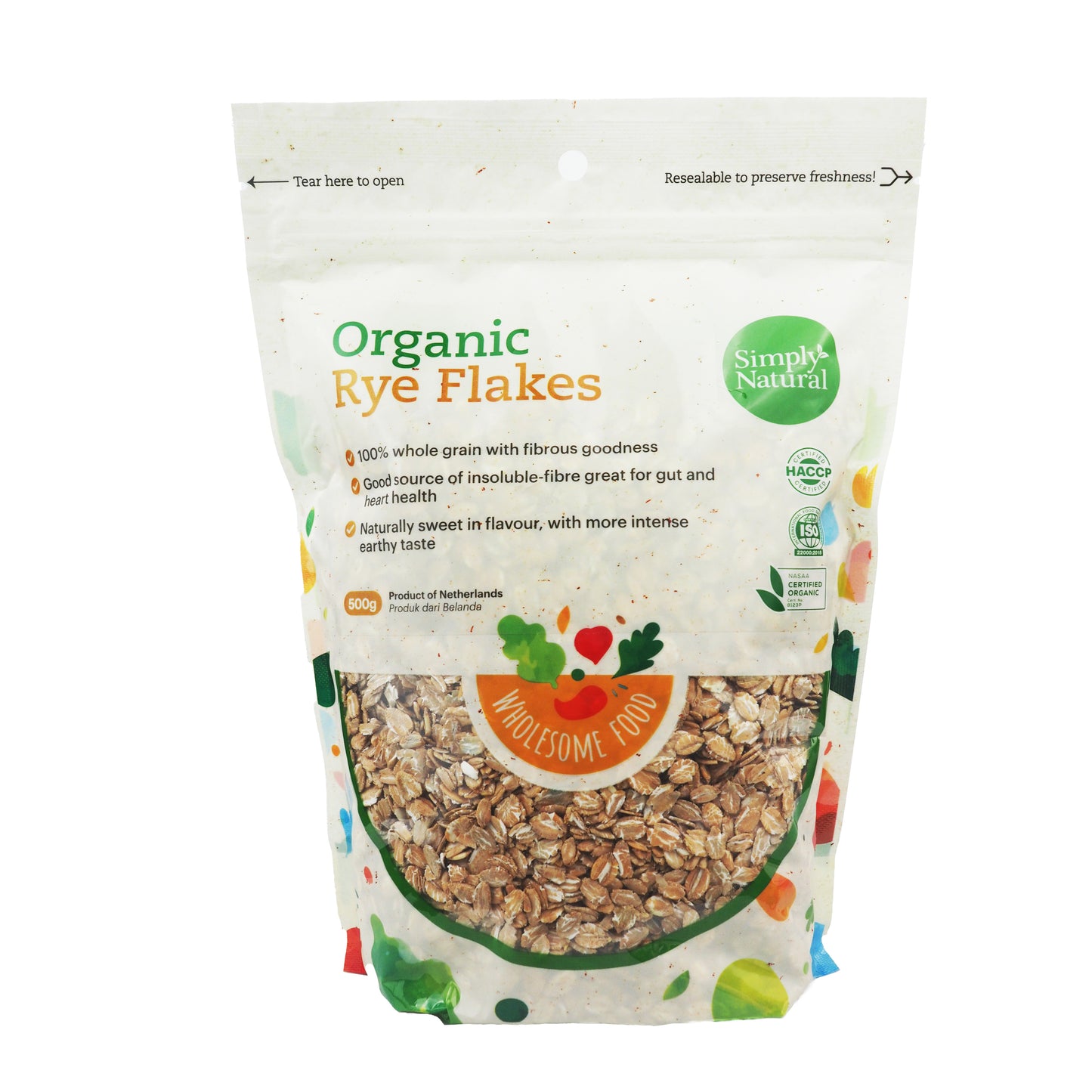 Organic Rye Flakes 500g