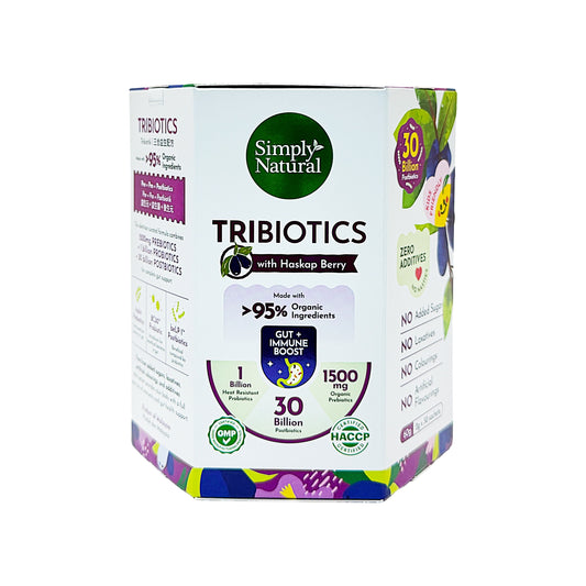 Organic Tribiotics 60g (30x Sachet) 3-in-1 Tribiotics: Pre + Pro + Postbiotics