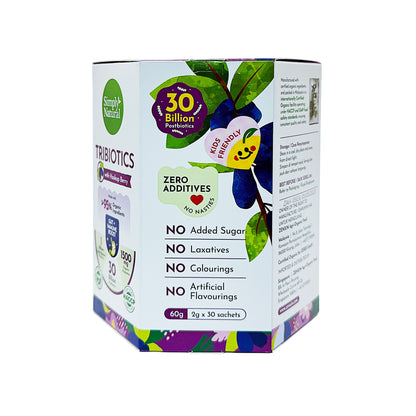 Organic Tribiotics 60g (30x Sachet) 3-in-1 Tribiotics: Pre + Pro + Postbiotics