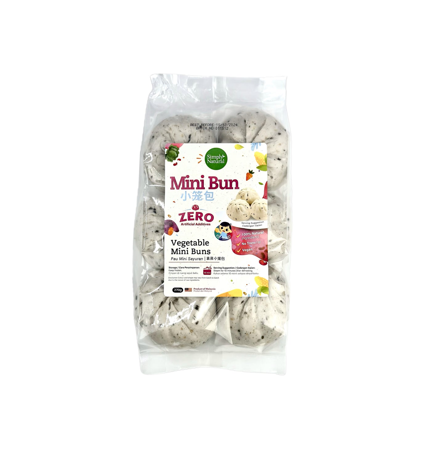 Vegetable Mini Bun 270g