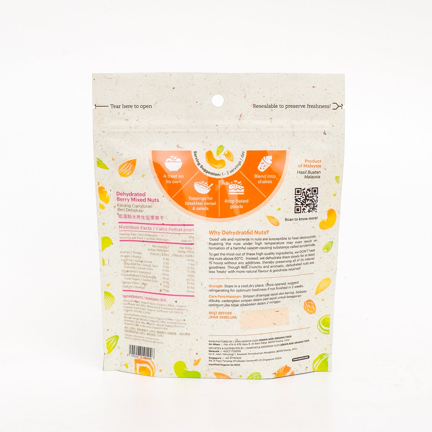 Dehydrated Berry Mixed Nut 220g