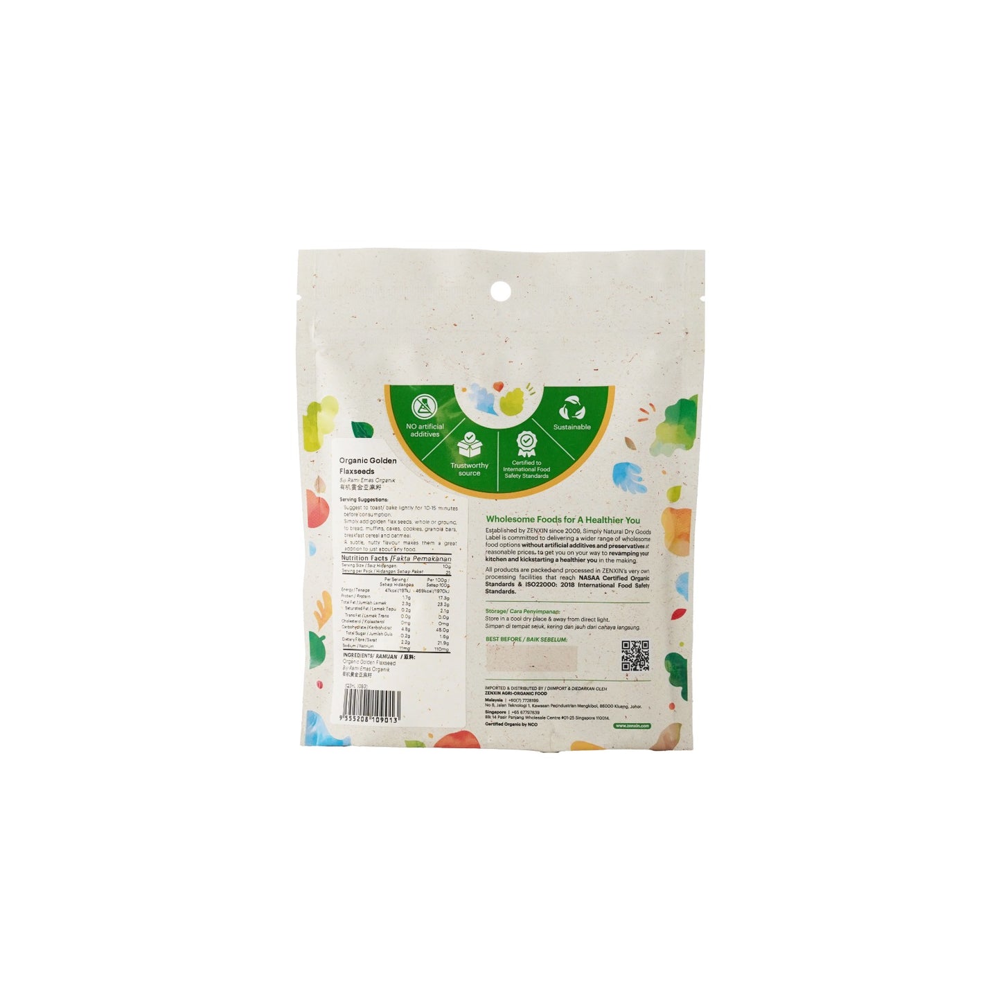 Organic Golden Flaxseed  250g